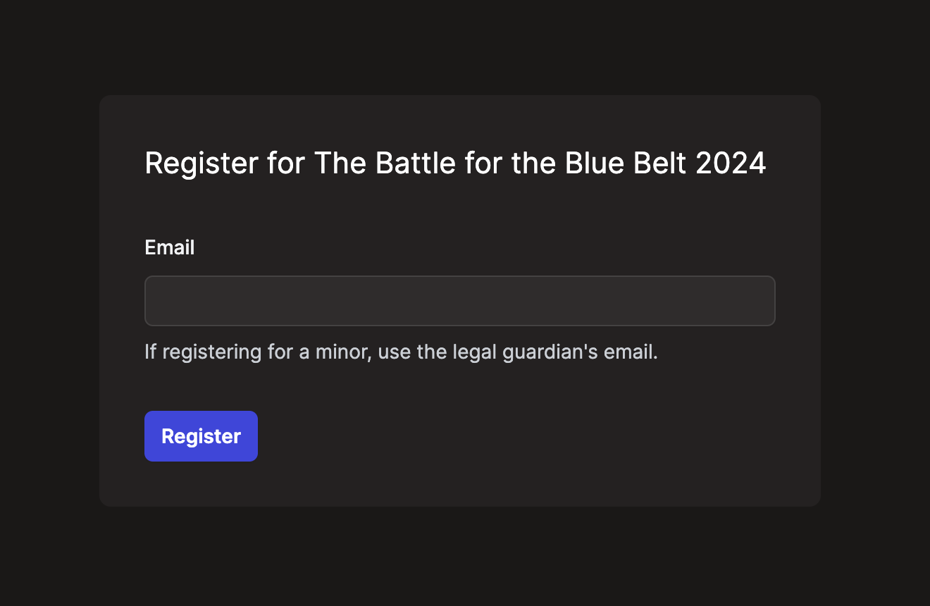 Register with just an email